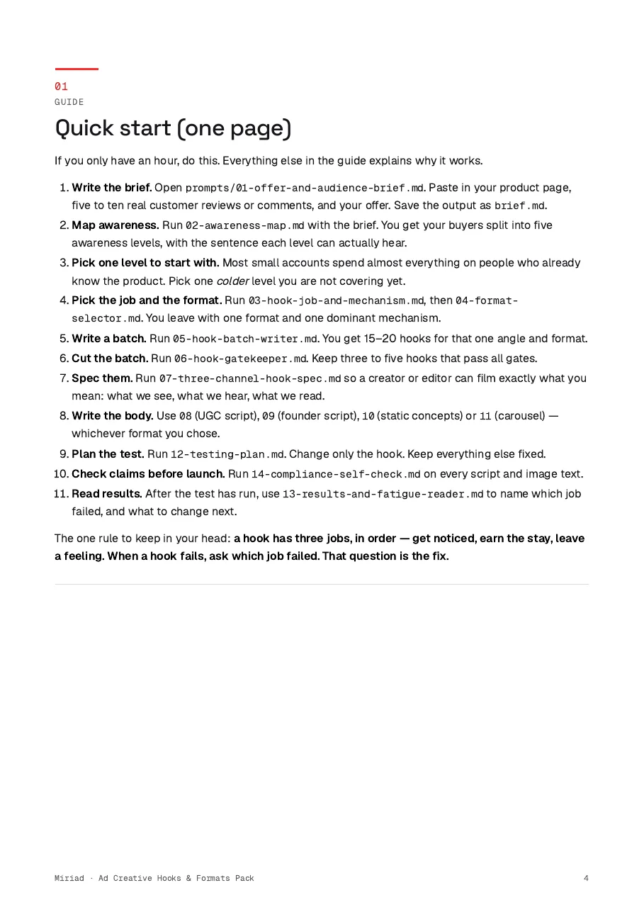 Ad Creative Hooks & Formats Pack, page 4