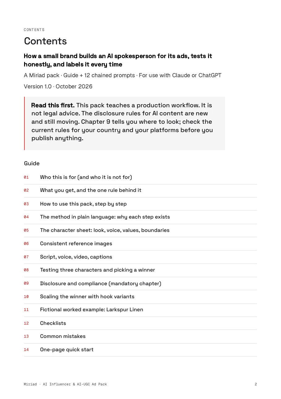 AI Influencer & AI-UGC Ad Pack, page 2