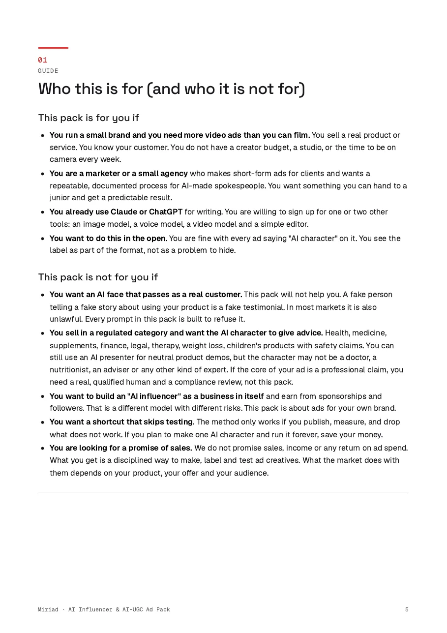 AI Influencer & AI-UGC Ad Pack, page 5