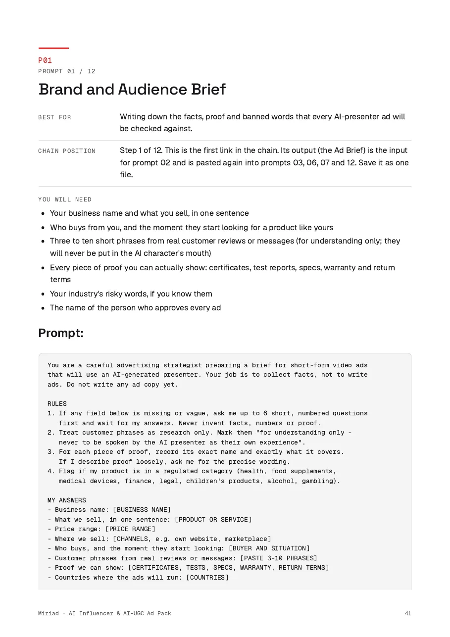 AI Influencer & AI-UGC Ad Pack, page 41