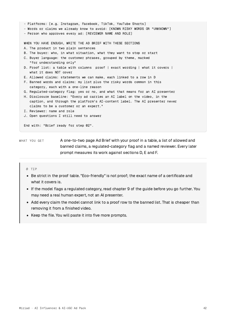AI Influencer & AI-UGC Ad Pack, page 42