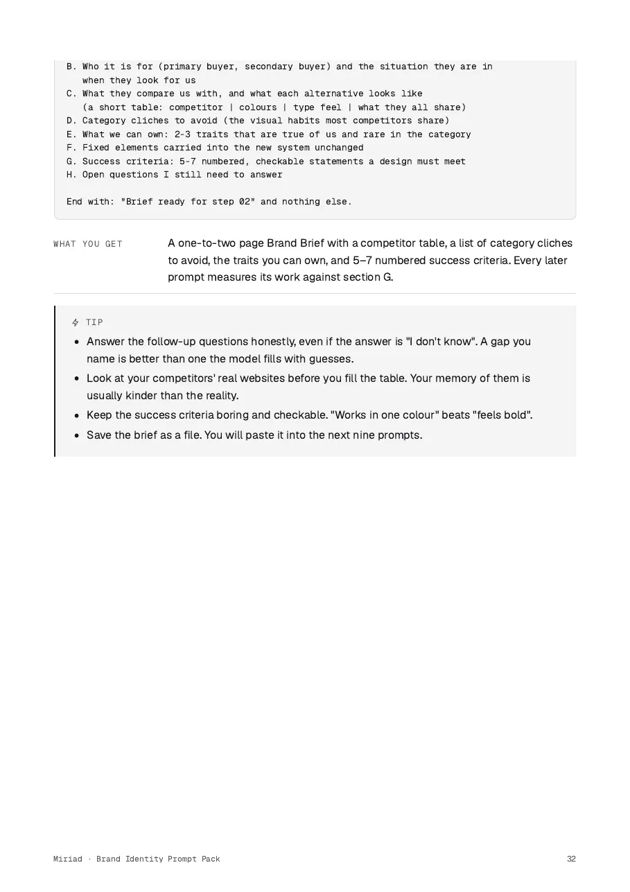 Brand Identity Prompt Pack, page 32