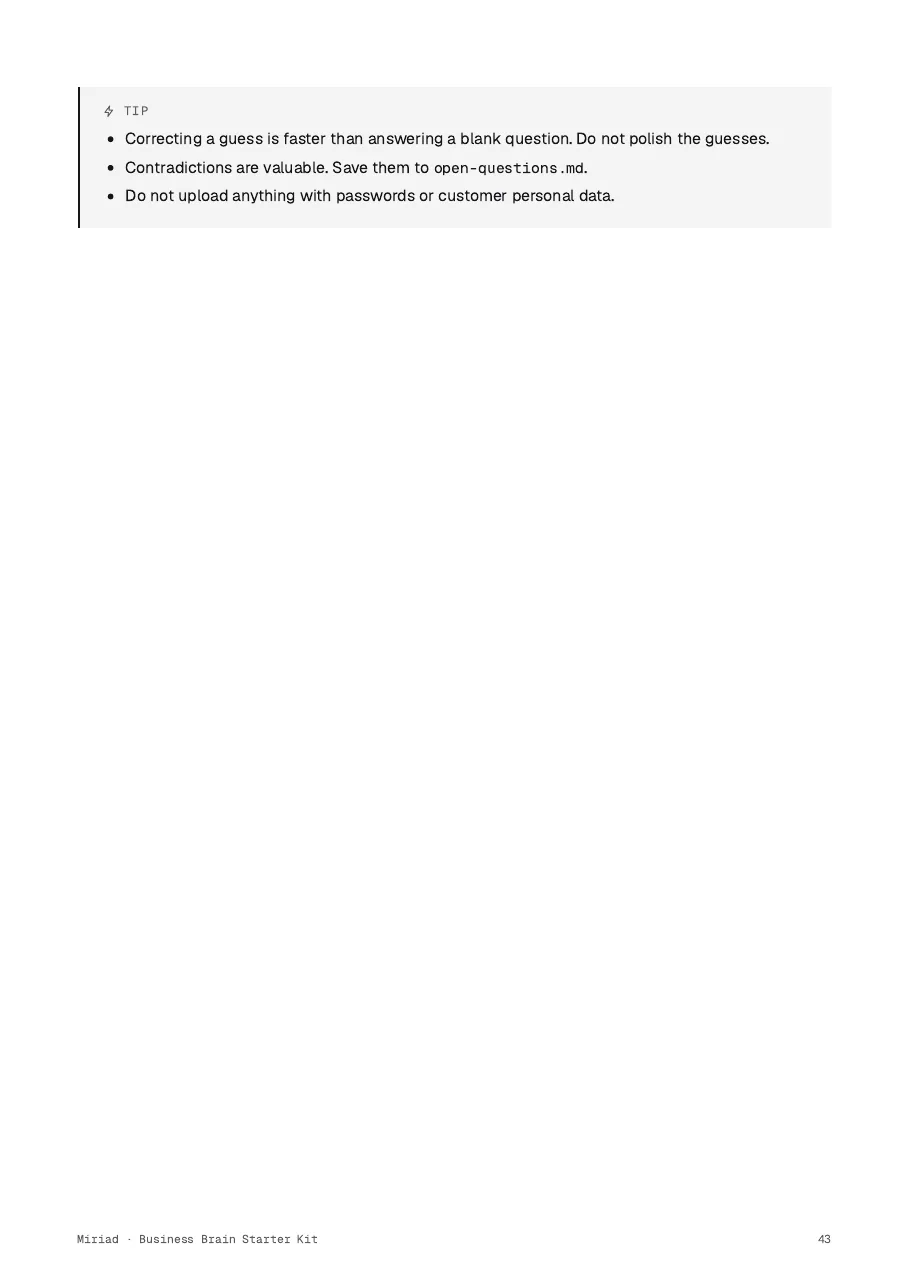 Business Brain Starter Kit, page 43